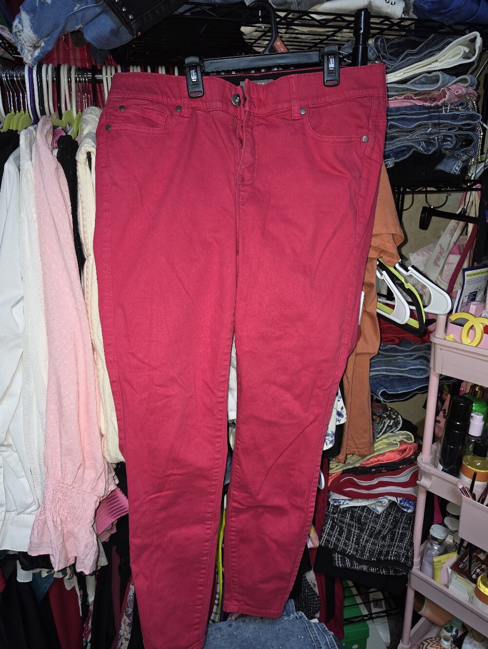Torrid Bombshell Red Skinny Jeans 14